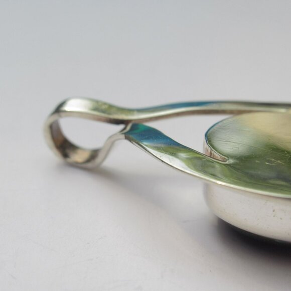 Dichroic Glass Sterling Silver Teardrop Pendant Blue & Green Handmade In Mexico - Picture 8 of 13